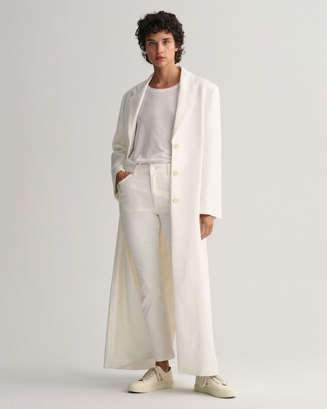 Jeans bianchi alla caviglia slim fit