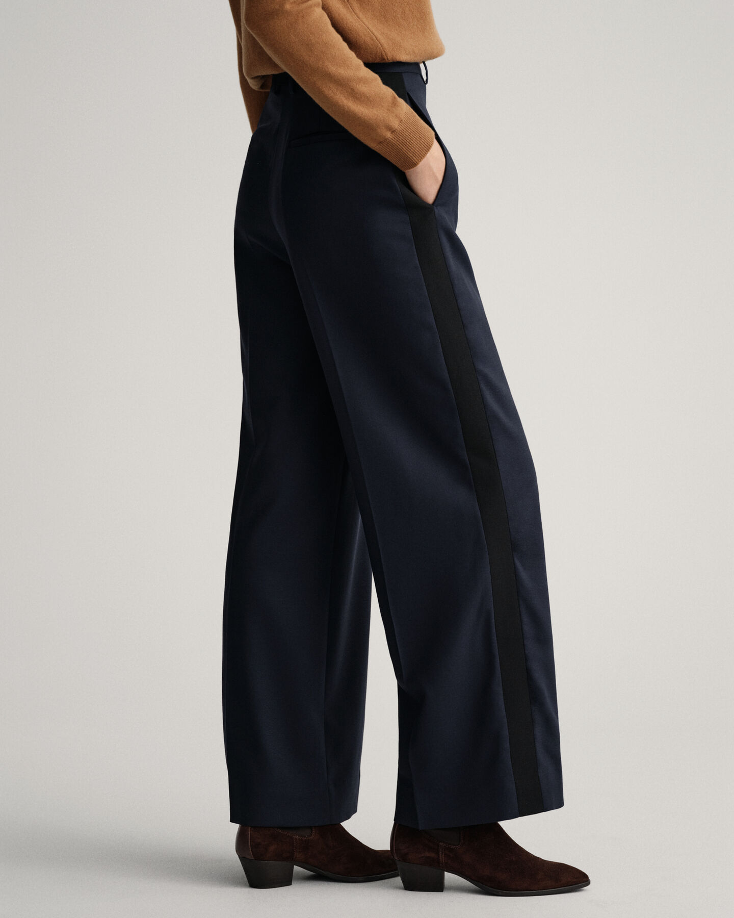 Pantaloni Tuxedo a vita alta