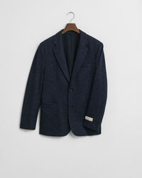 Blazer in jersey di lana e cotone bicolore