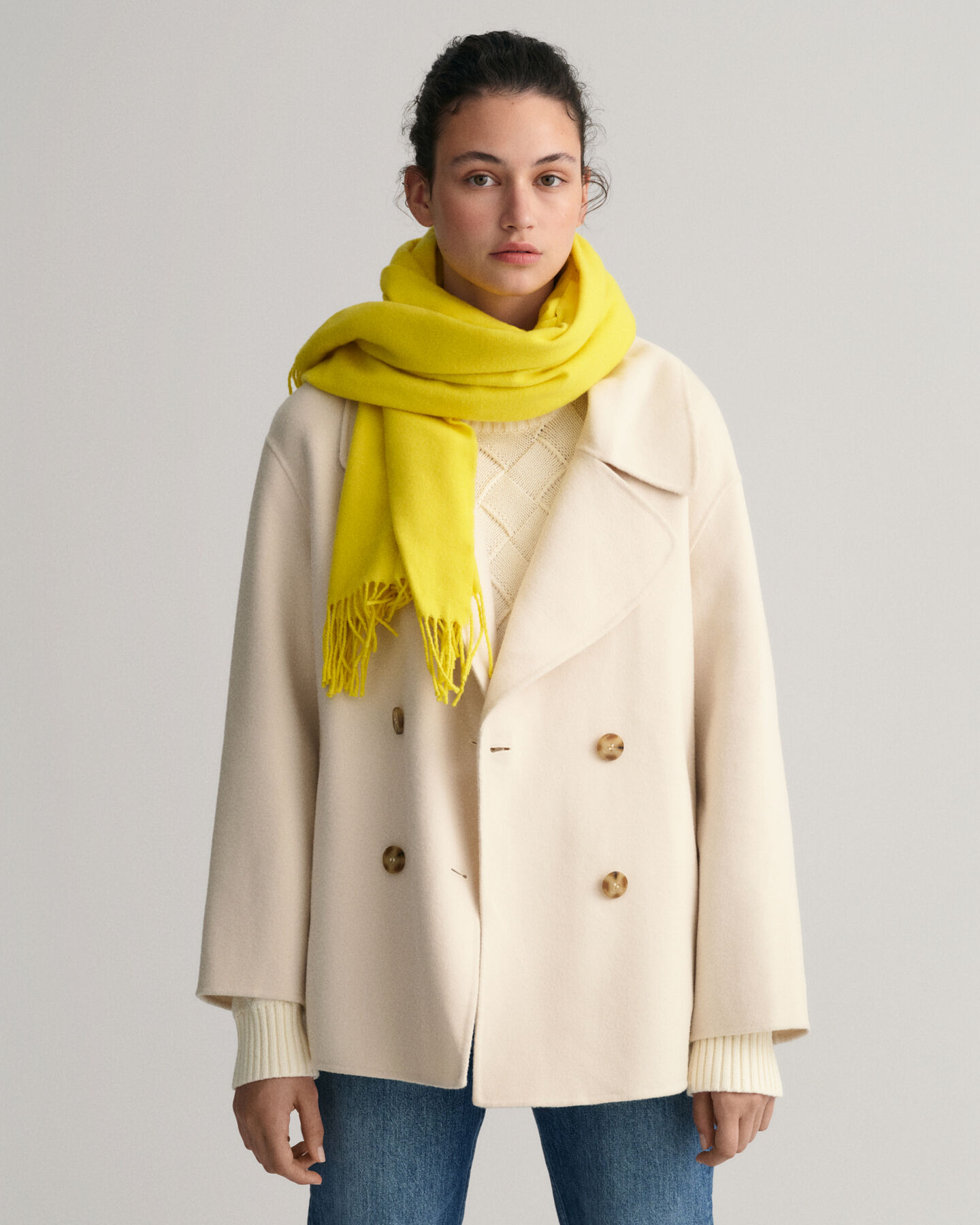 Sciarpa in lana a tinta unita