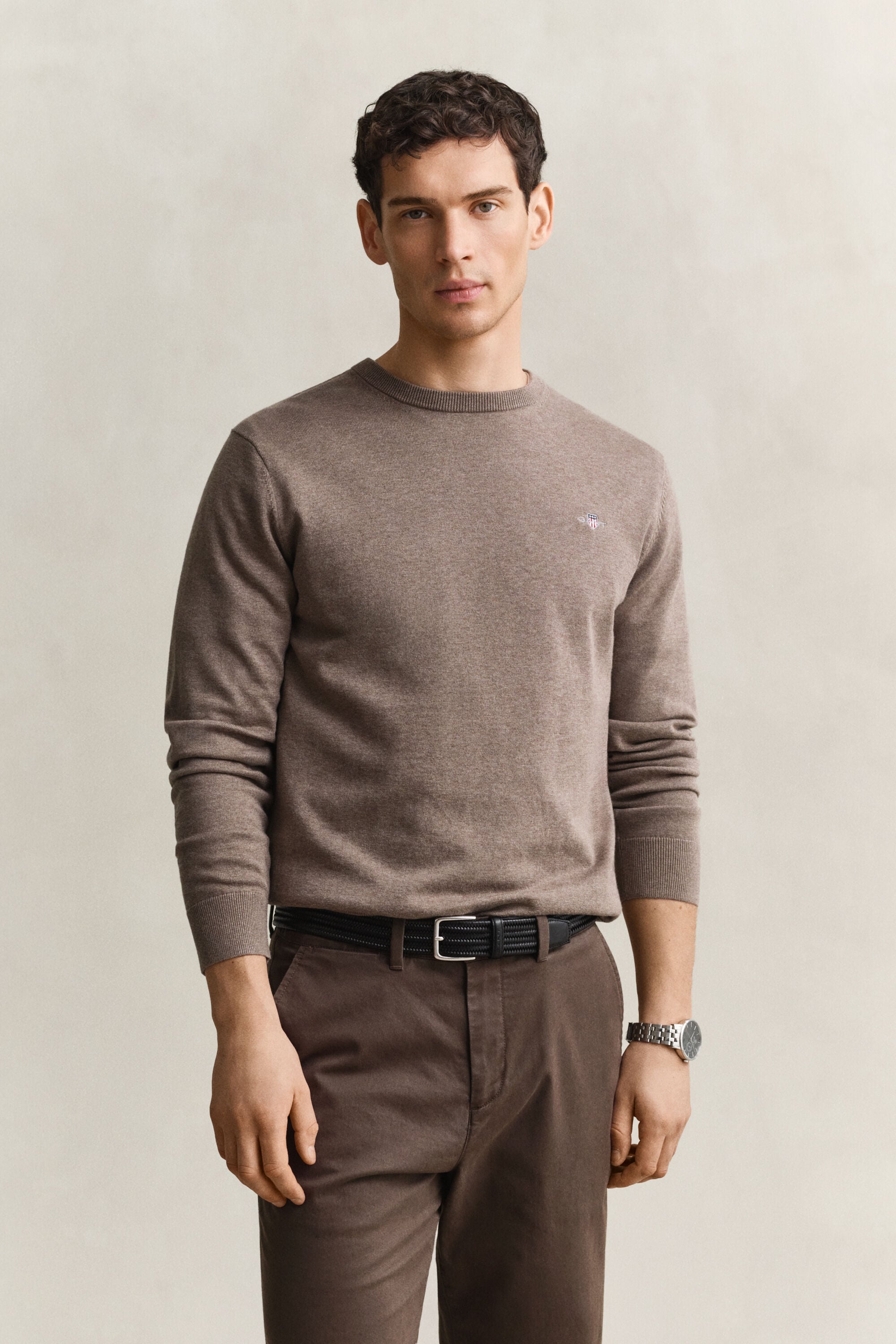 Maglia girocollo in cotone classico