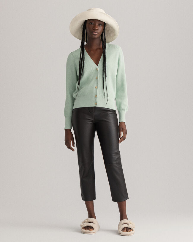 Cardigan in cotone a coste