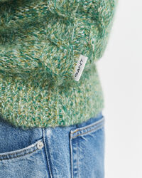 Maglia girocollo a trecce