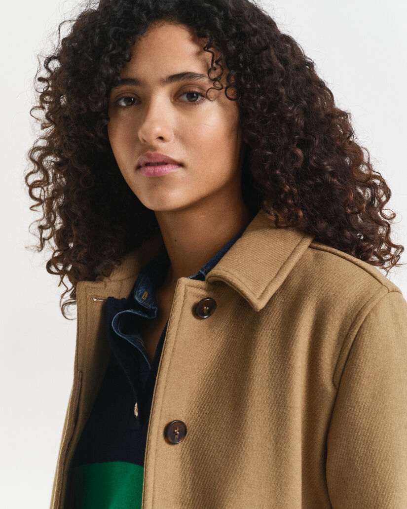 Impermeabile in misto lana