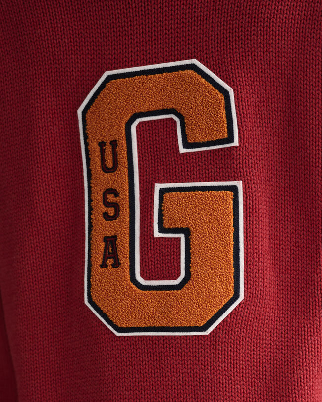 Maglia girocollo letterman oversize