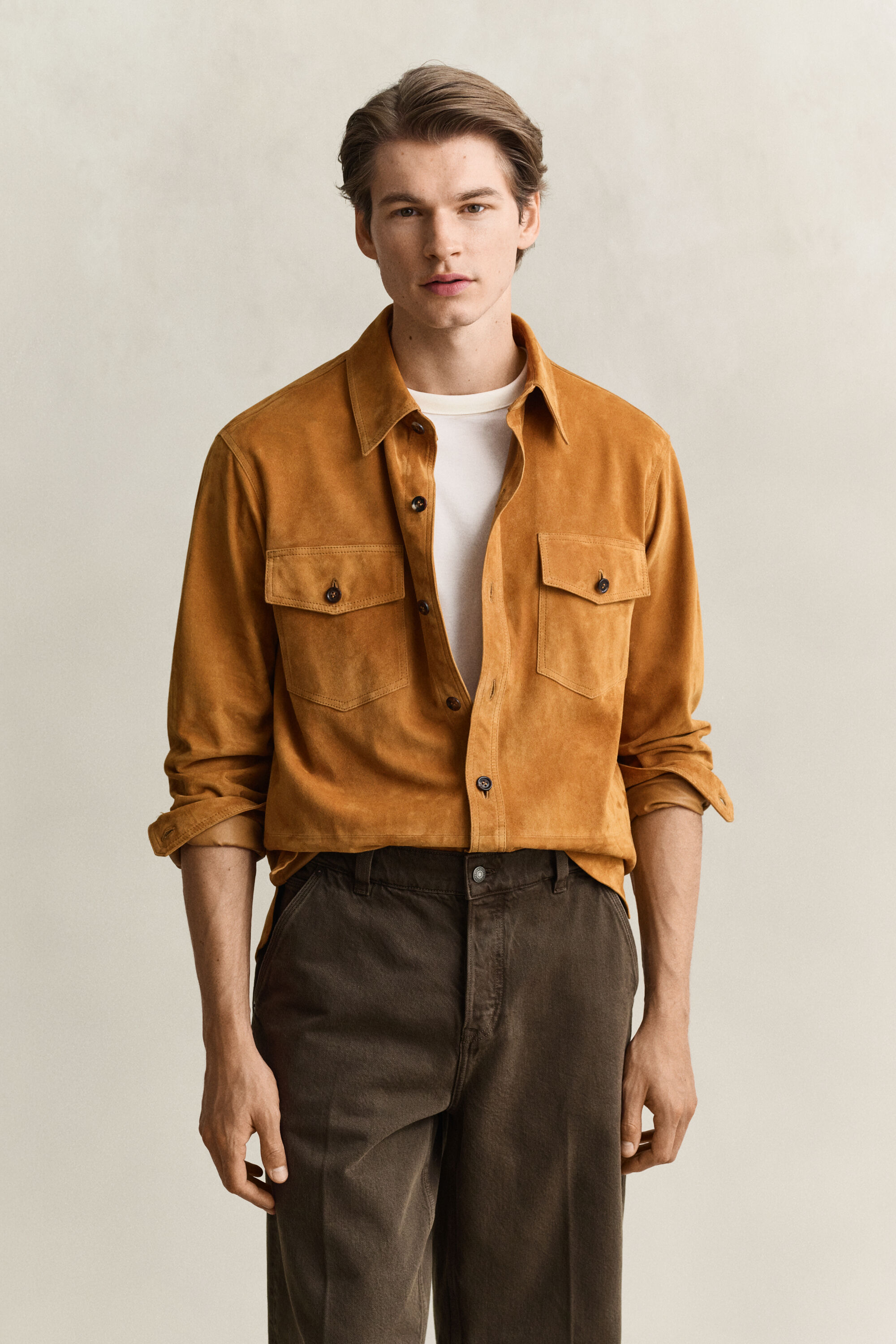 Camicia giacca in camoscio