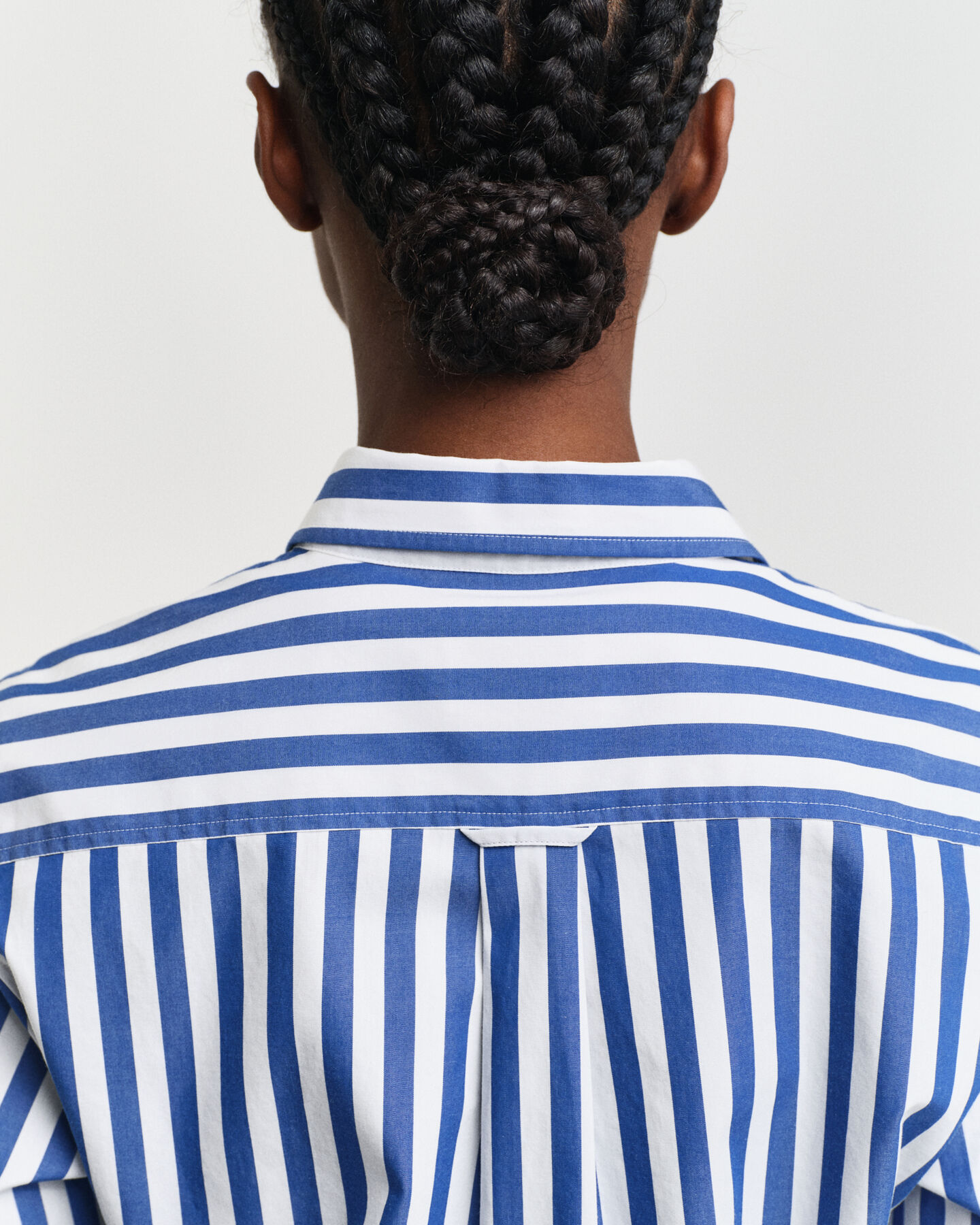 Camicia in popeline a righe larghe regular fit