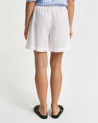 Pantaloncini in seersucker a righe tono su tono