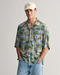 Camicia a maniche corte Hawaiian Print relaxed fit