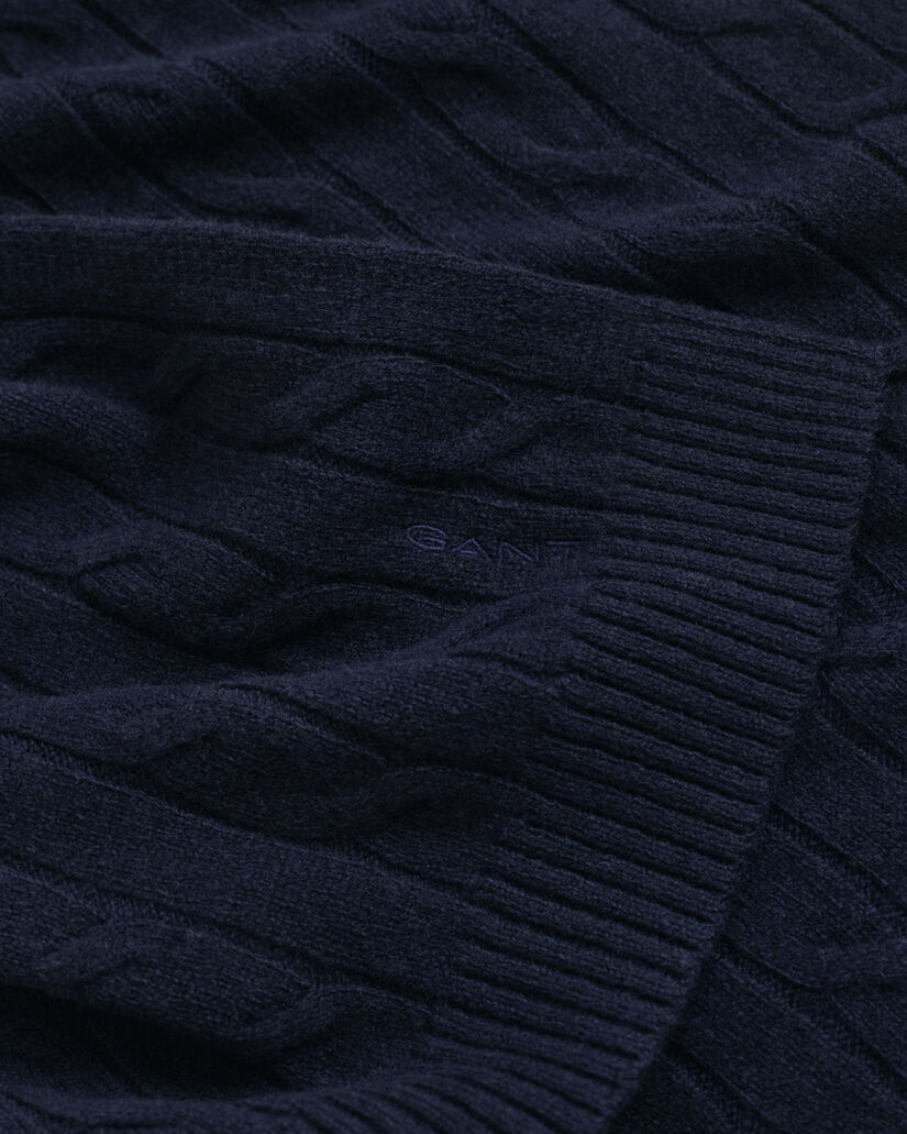 Sciarpa in lana a trecce