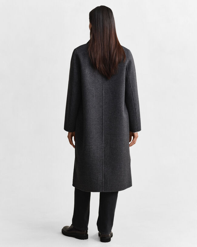 Cappotto cucito a mano a quadri