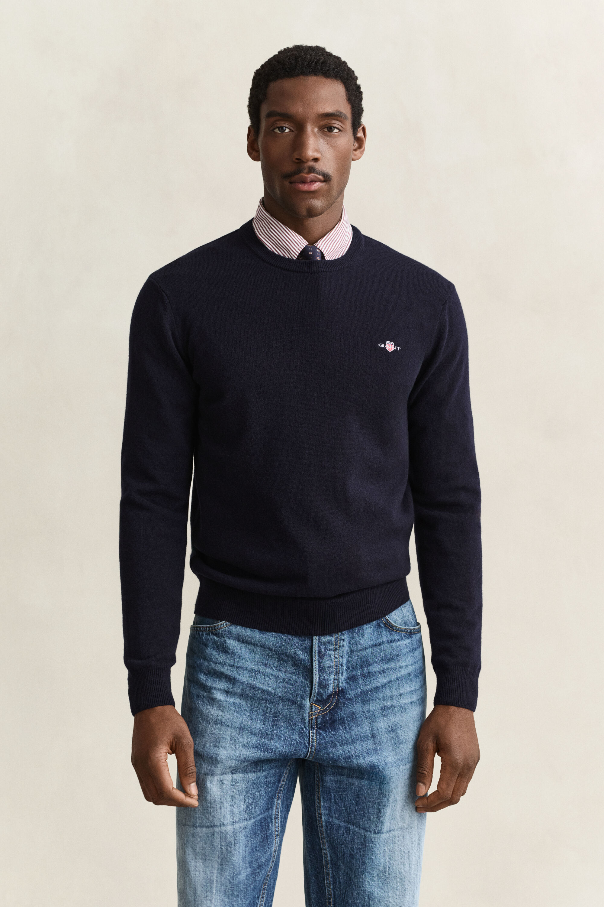 Maglia girocollo in lana d’agnello