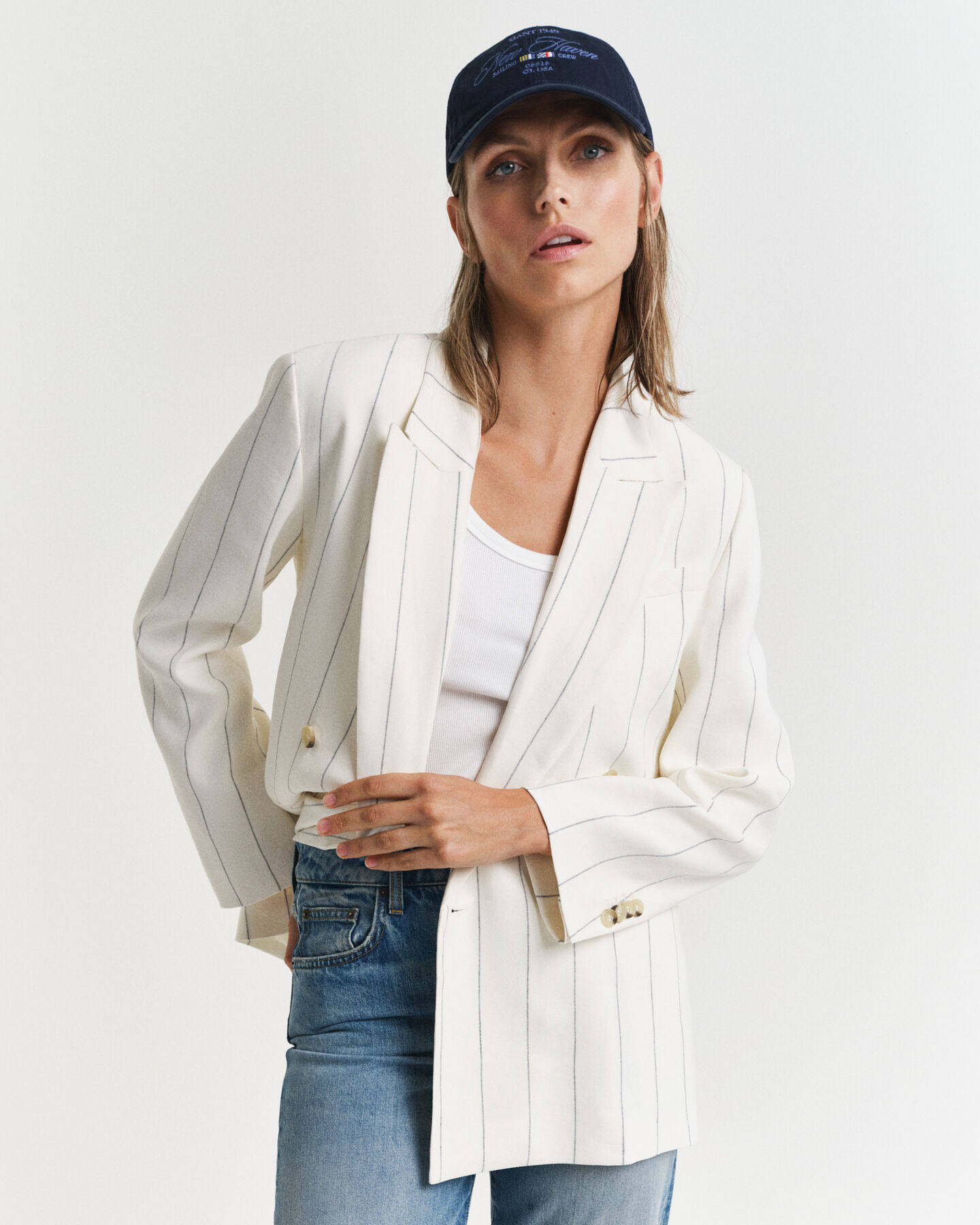 Blazer Club in lino gessato