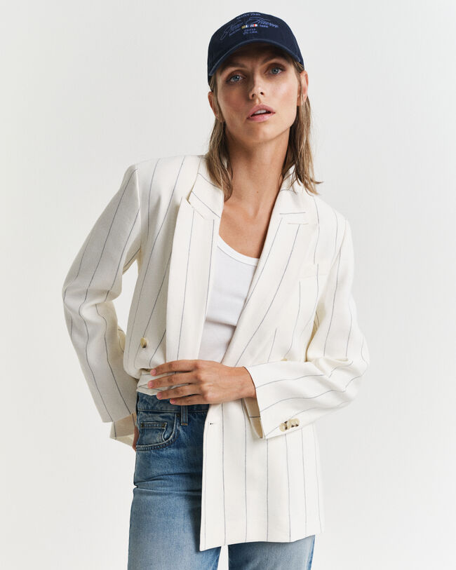 Blazer Club in lino gessato