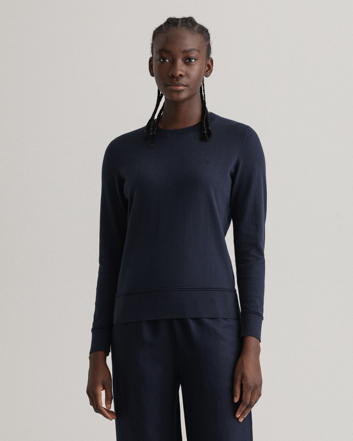 Maglia girocollo in cotone leggero