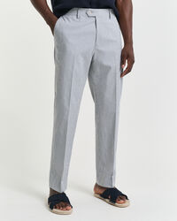 Pantaloni da abito in seersucker affusolati slim fit