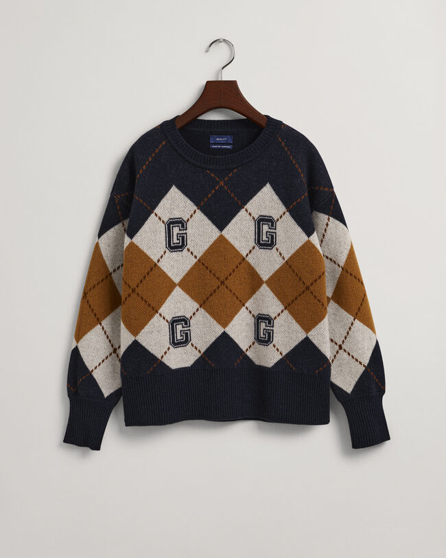Maglia girocollo Argyle