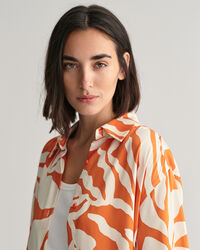 Camicia a maniche corte Palm Print relaxed fit