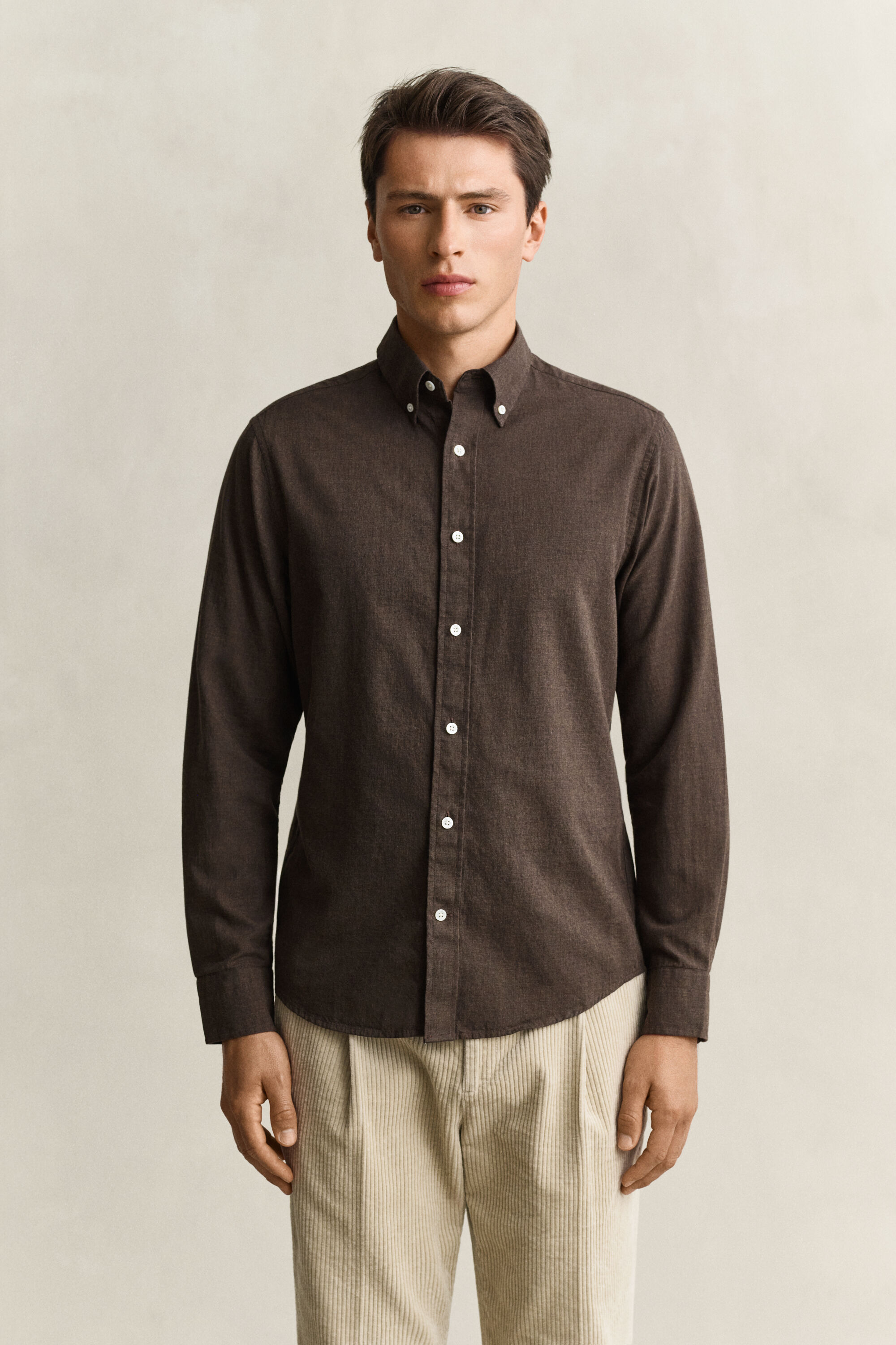 Camicia in cotone e cashmere