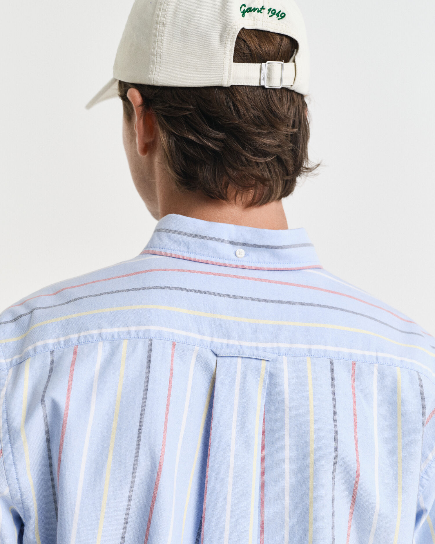 Camicia Oxford classica a righe multicolore regular fit