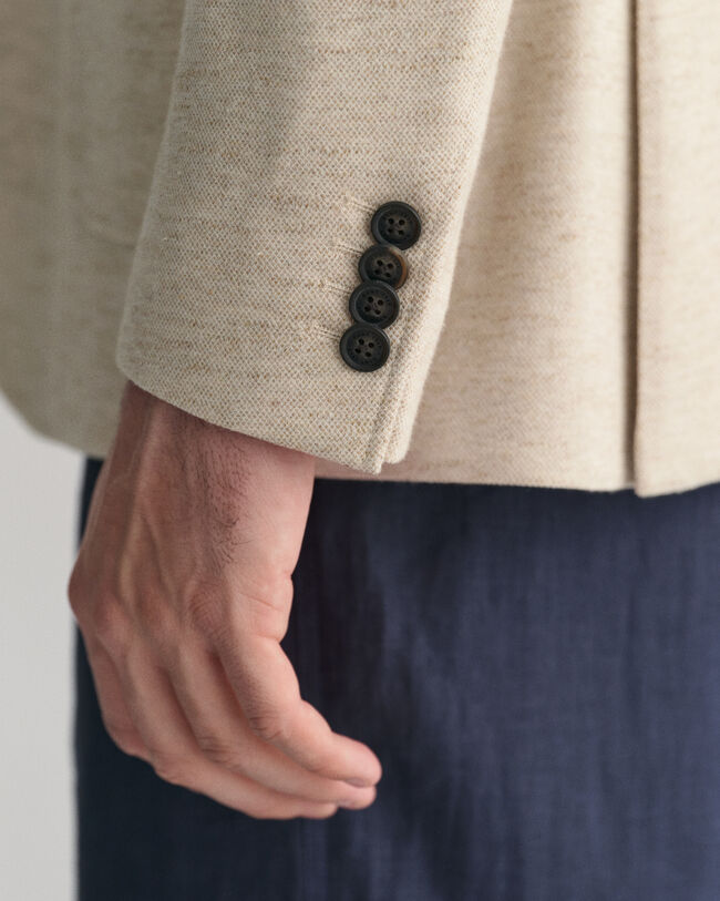 Blazer in lino e cotone