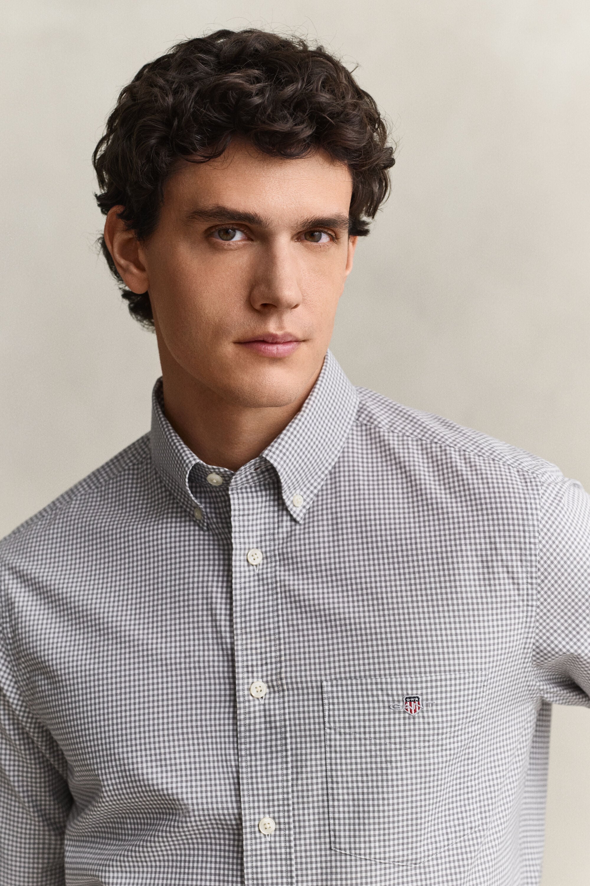 Camicia classica in popeline percalle