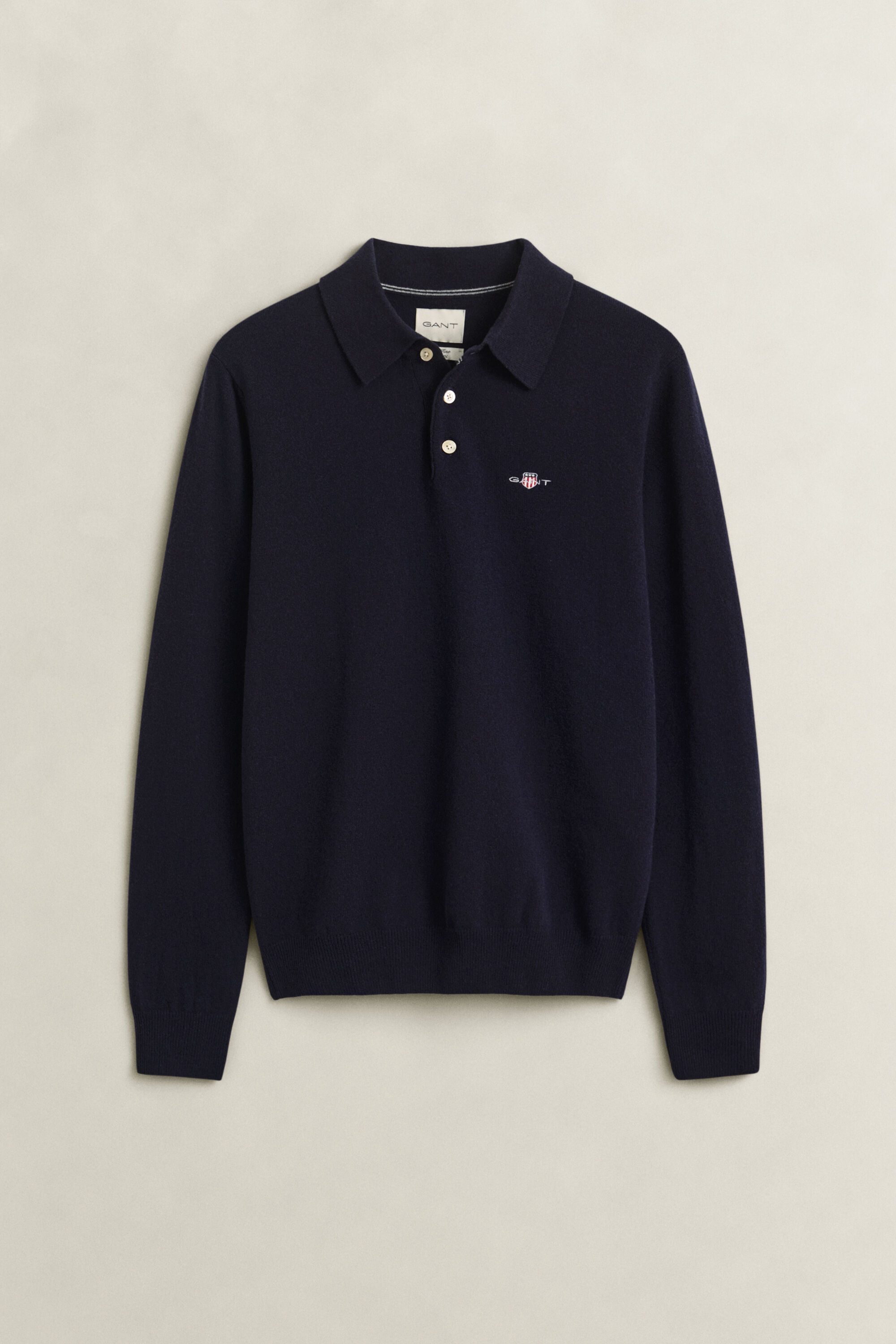 Maglia polo in finissima lana d’agnello