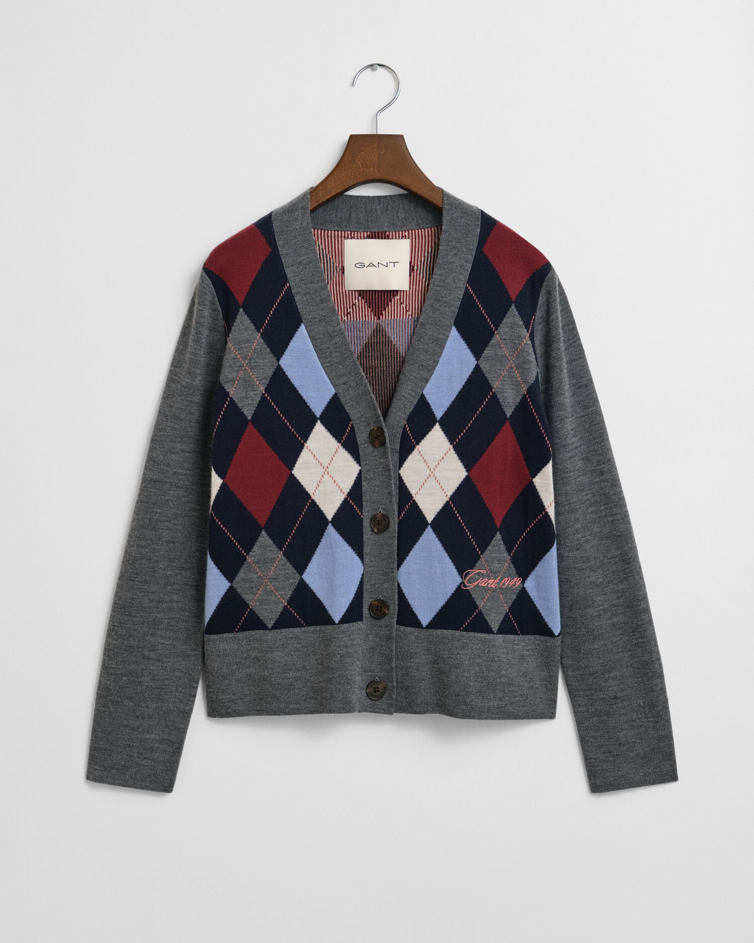 Cardigan Argyle con scollo a V