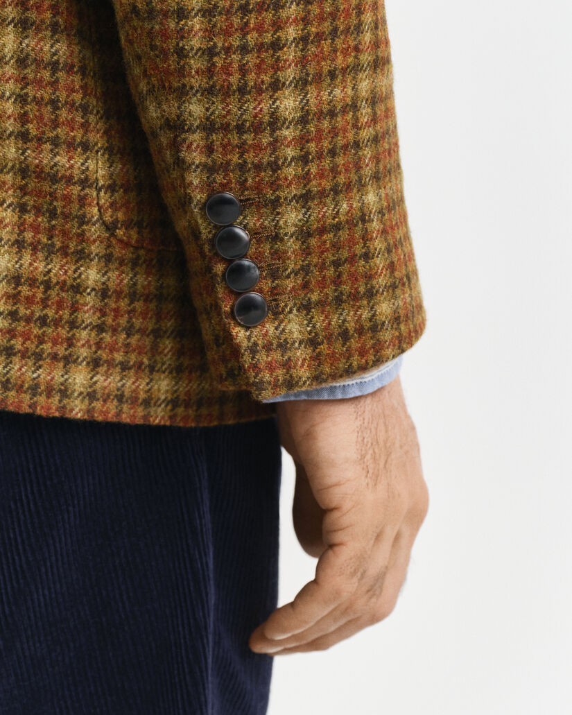 Blazer in tweed a quadri relaxed fit