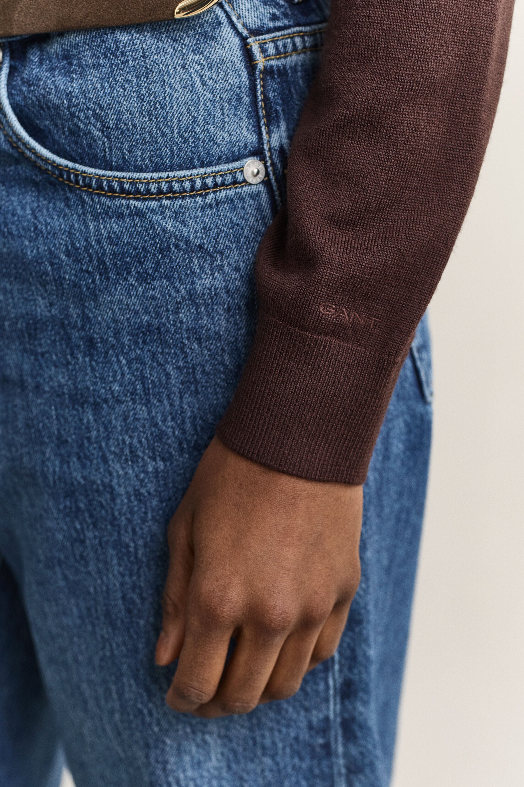 Maglia girocollo in finissima lana merino