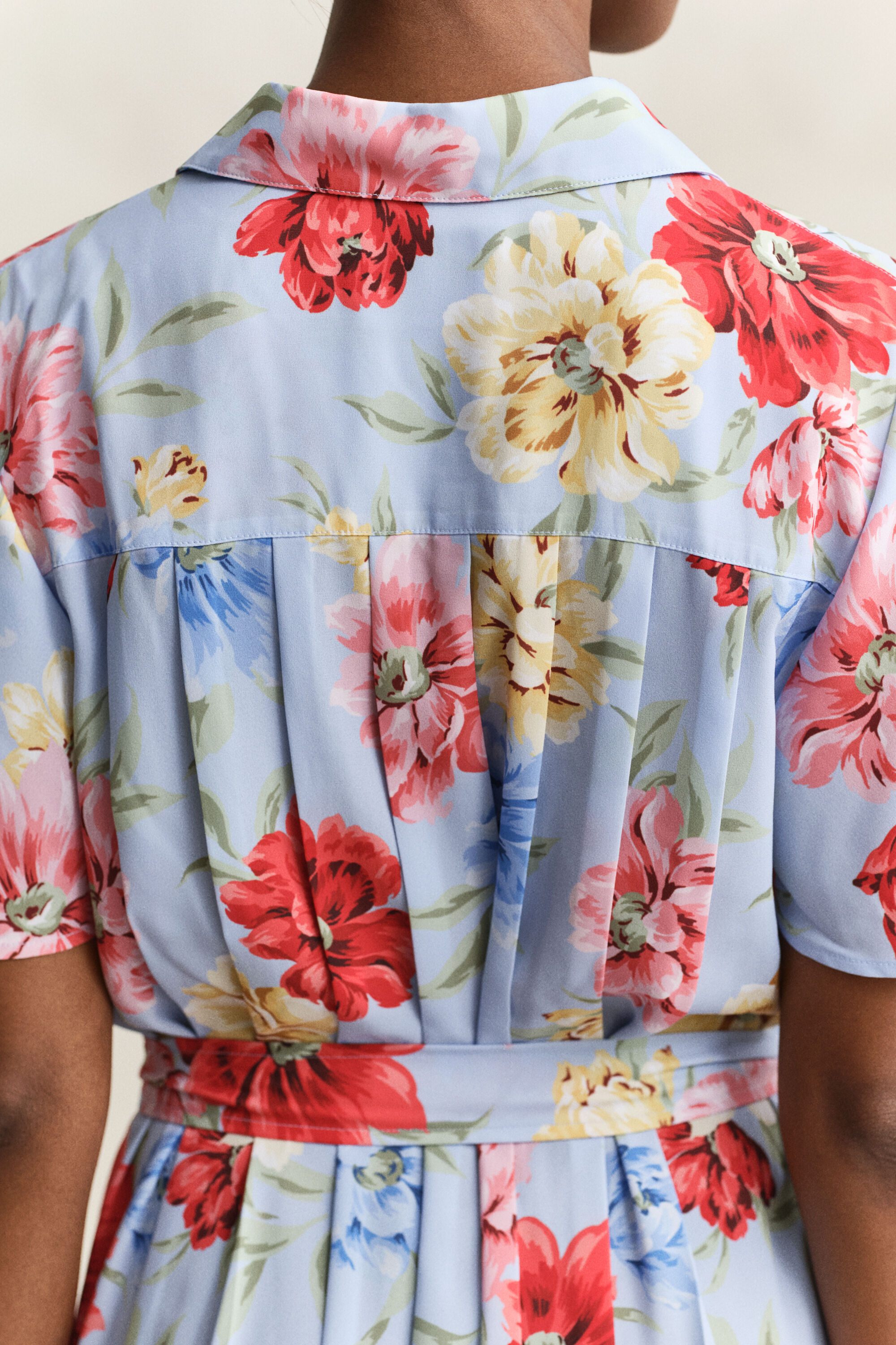 Abito chemisier con stampa floreale