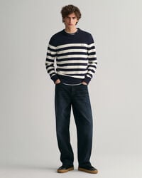 Maglia girocollo a righe Breton