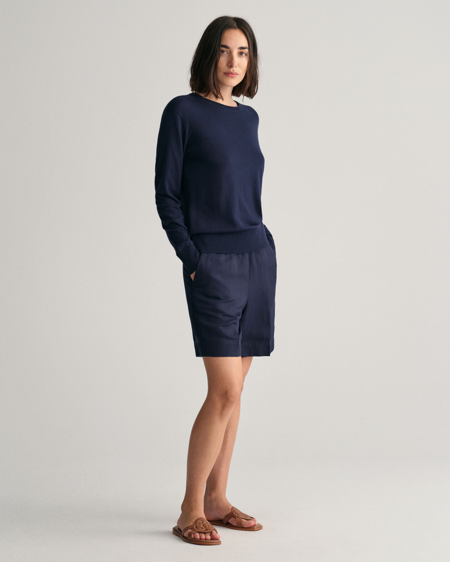 Maglia girocollo in maglia fine