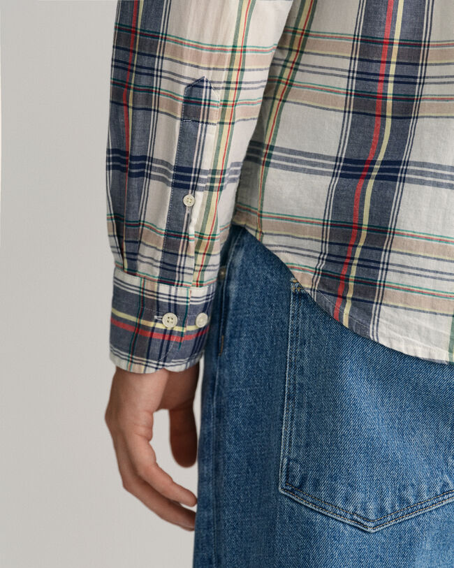 Camicia in madras indiano regular fit