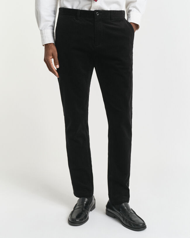 Pantaloni chino in velluto a coste slim fit