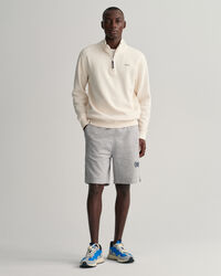 Maglia Texture a nido d'ape con zip corta