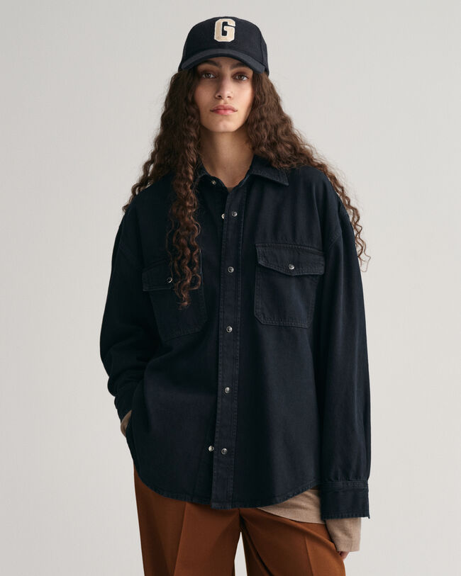Camicia in denim oversize