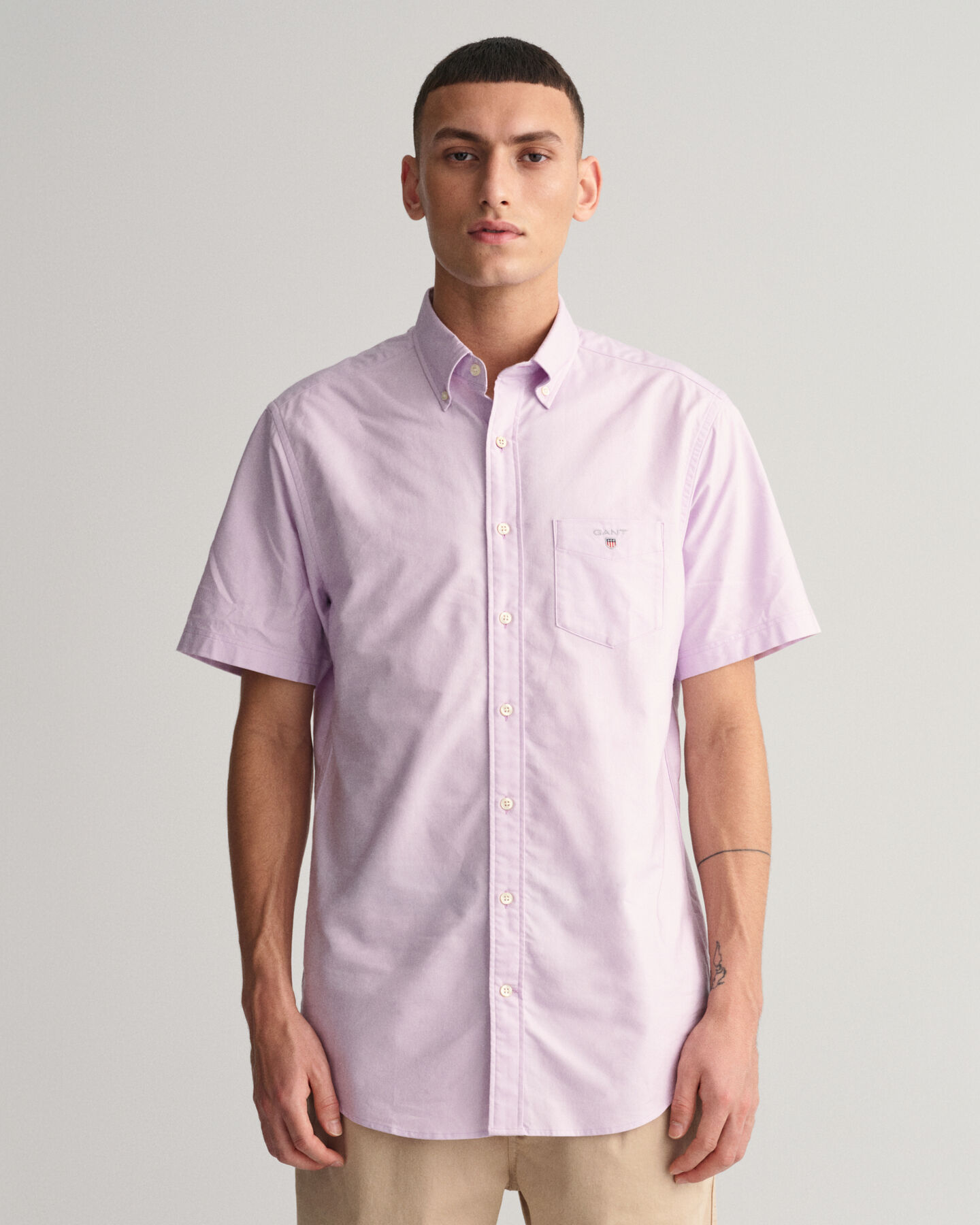 Camicia Oxford a maniche corte regular fit