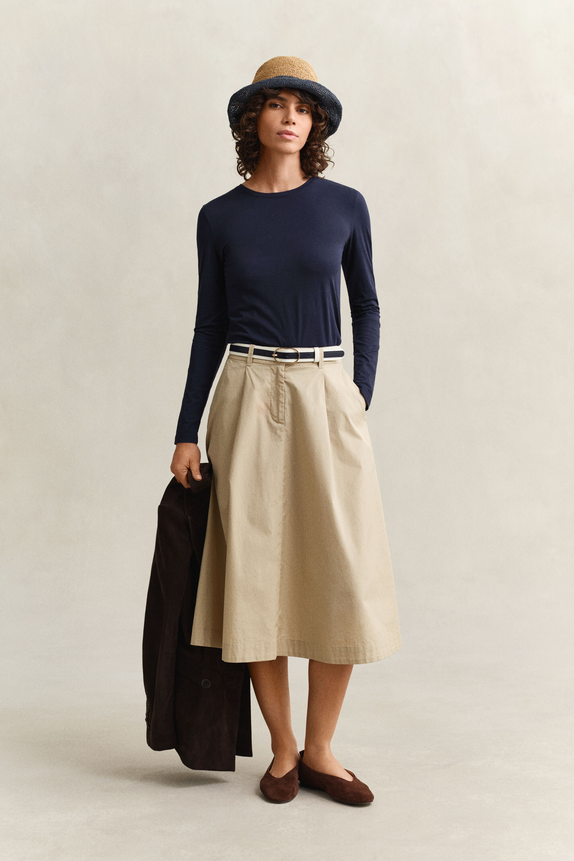 T-shirt in cotone a maniche lunghe