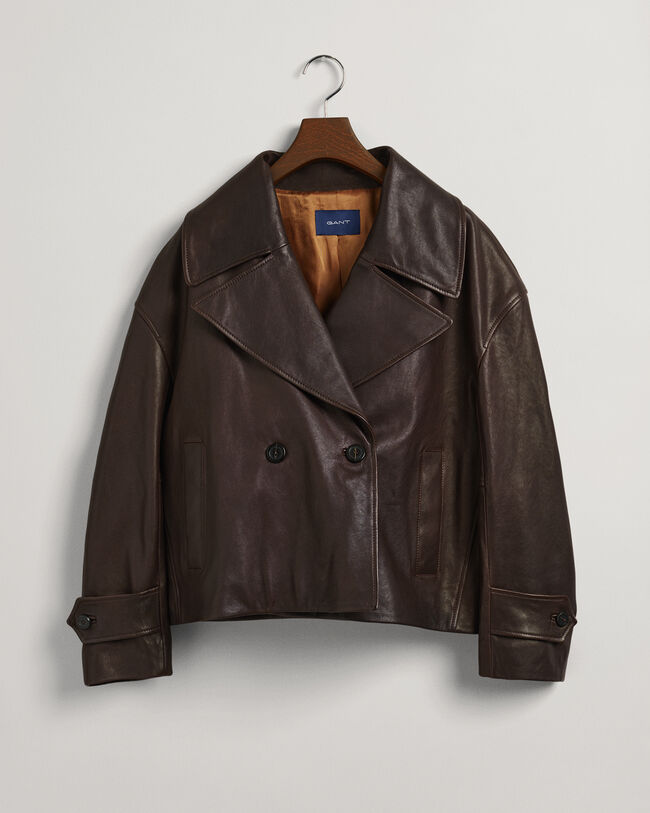 Giacca in pelle corta