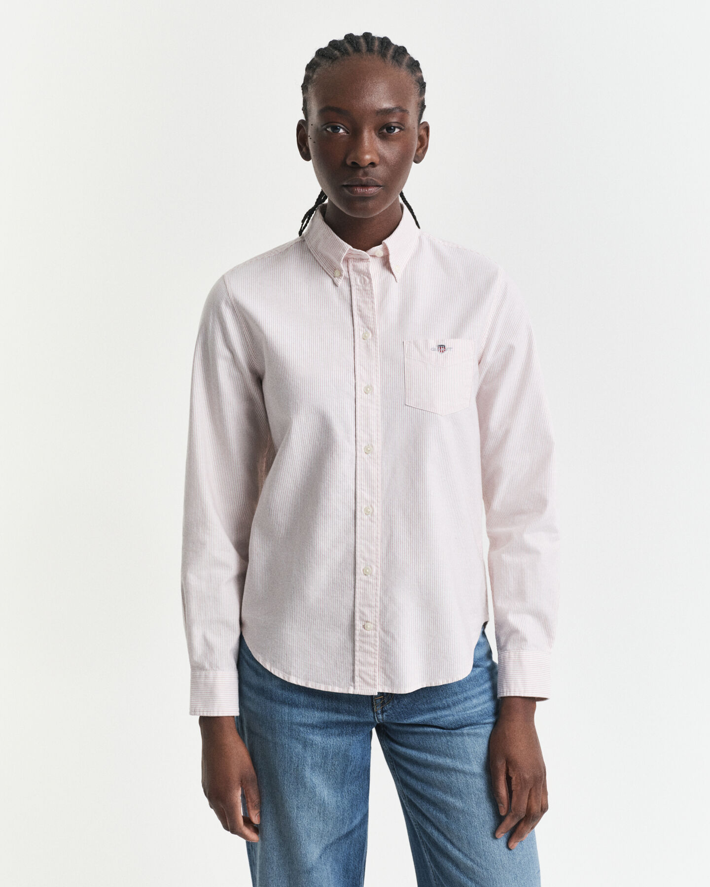 Camicia Oxford classica a righe regular fit