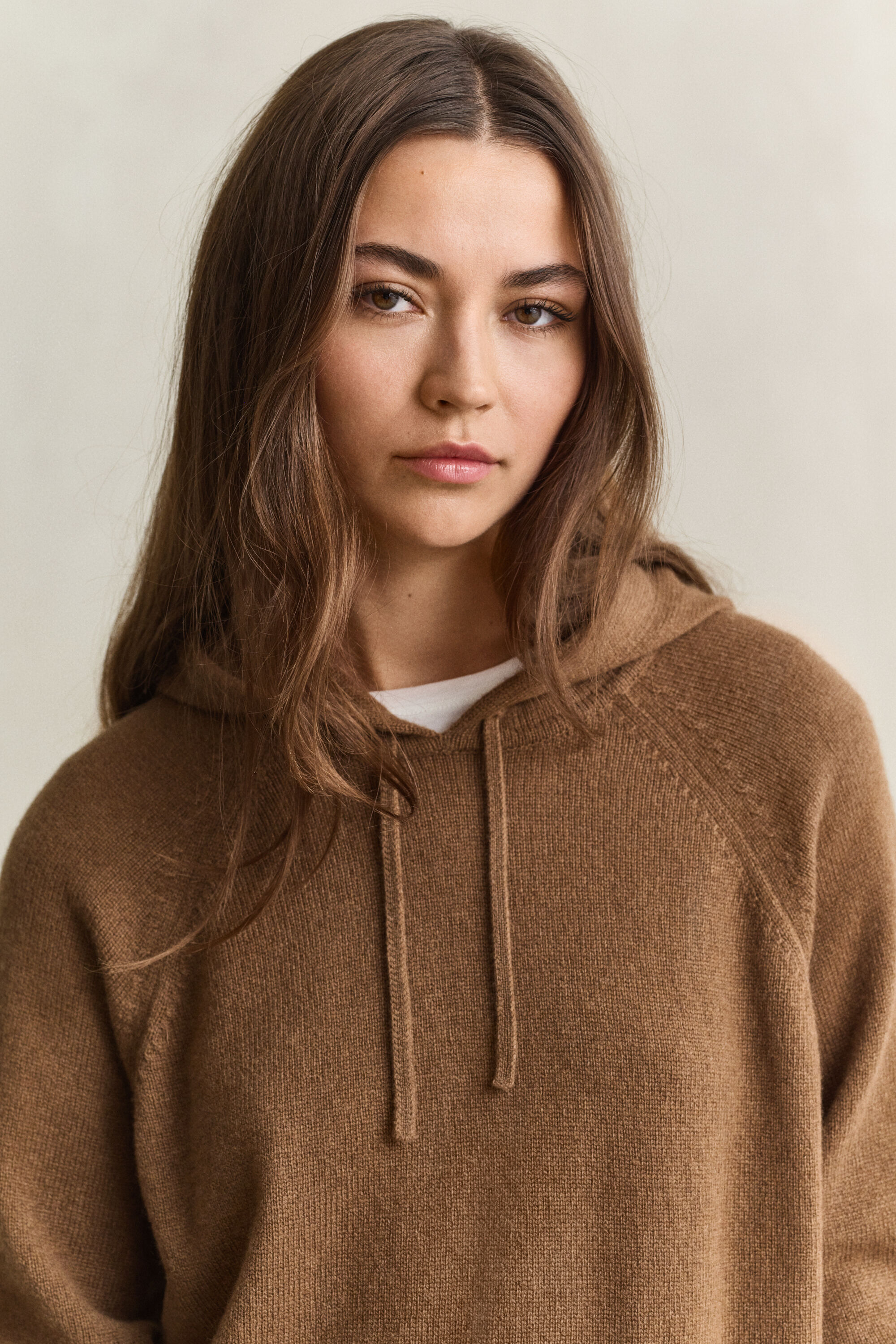 Felpa con cappuccio in lana e cashmere