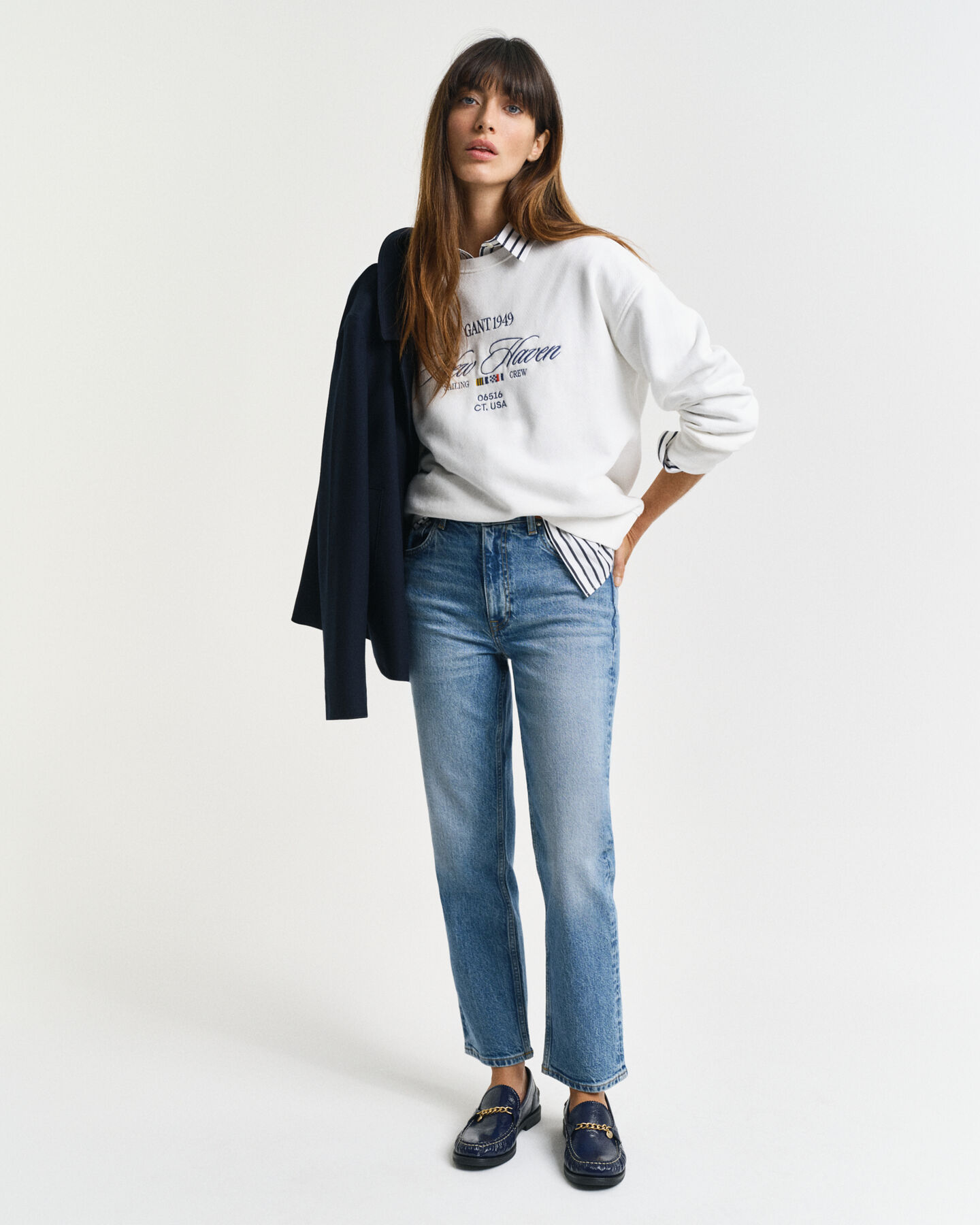 Jeans alla caviglia con gamba dritta