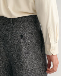 Pantaloni da abito in tweed a gamba larga