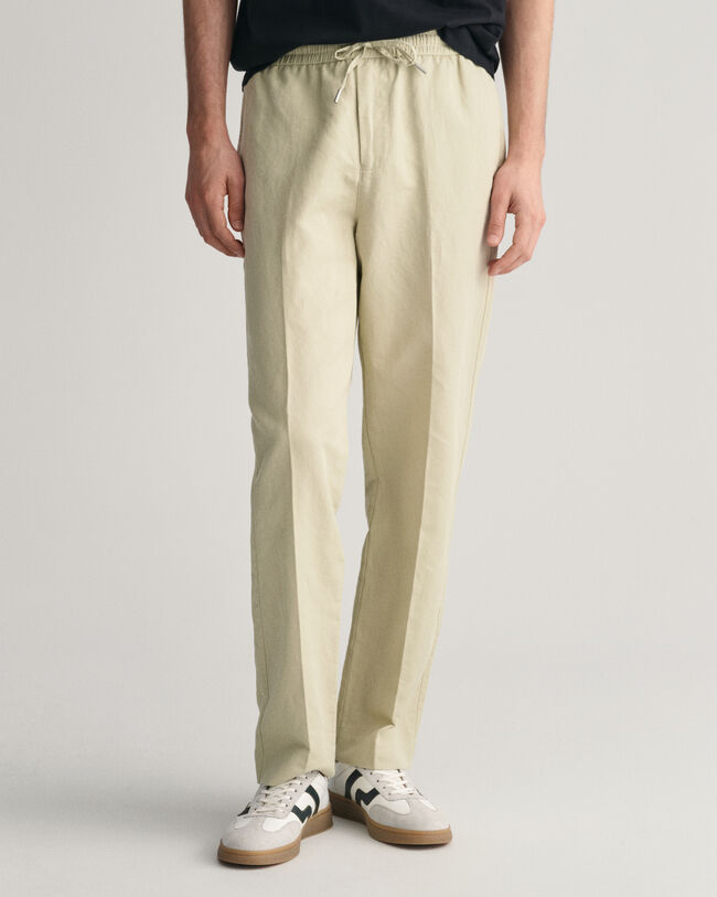 Pantaloni in lino e cotone
