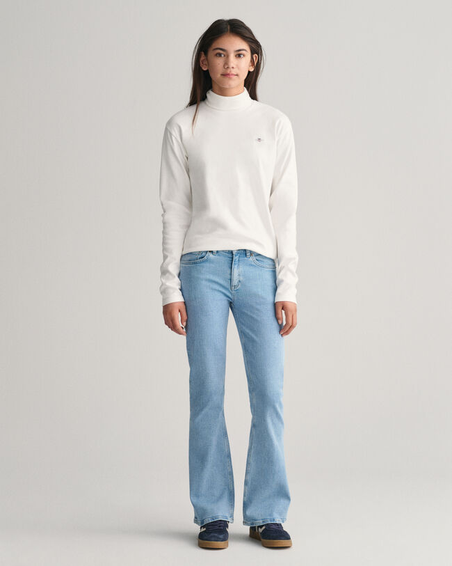 Top a maniche lunghe a collo alto Shield Teens