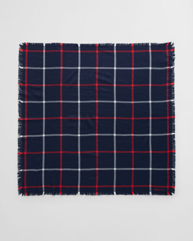 Sciarpa foulard in lana merino a quadri