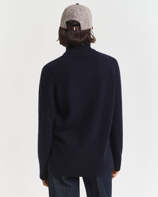 Maglia a collo alto in morbido lana misto cashmere