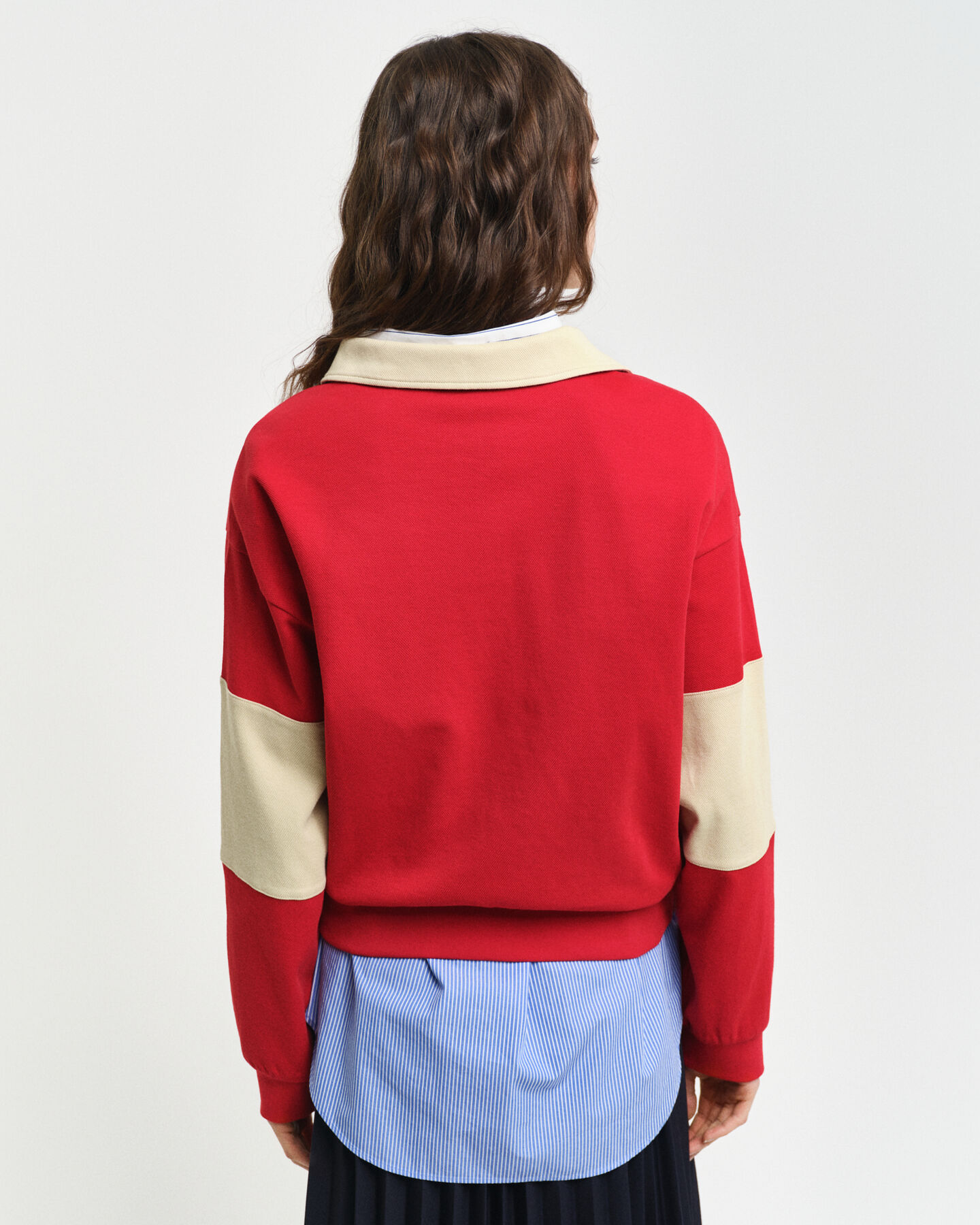 Rugger colour block in piqué a rilievo