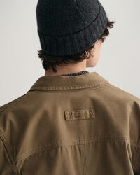 Camicia giacca in twill spazzolato